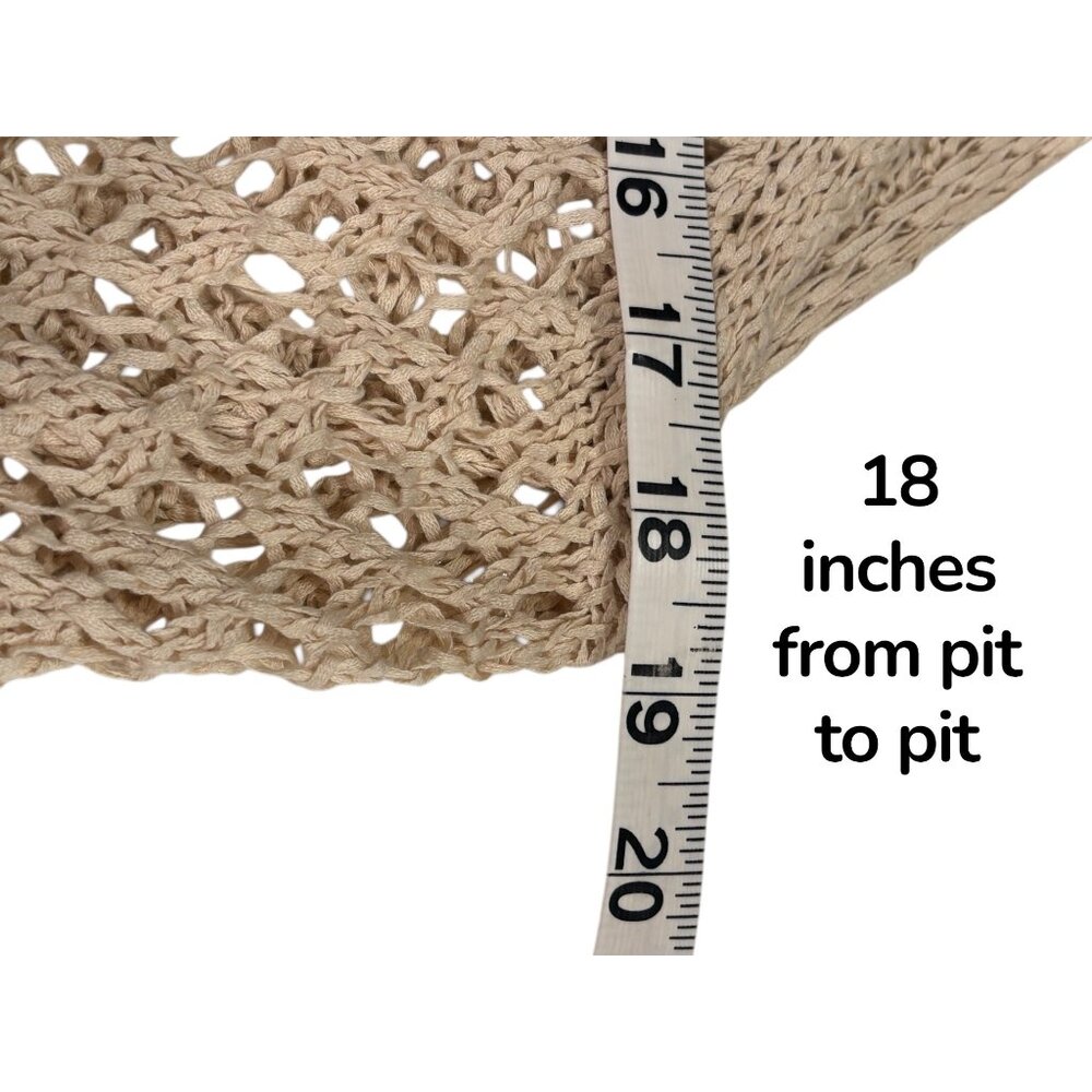 Urban Outfitters Crochet Knit Tank Boho Festival Beach Cover Up Top L - Picture 6 of 8